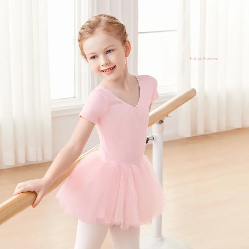 Girls Ballet Tutu Dance Dress Leotard With Full Lining - Neighborhood Dancewear Pink