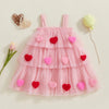 Girls Hearts Mesh Tulle Dress