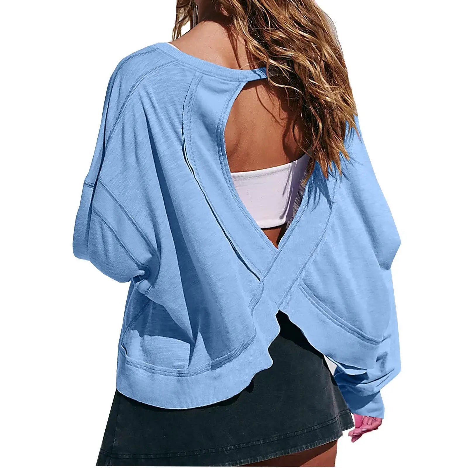 Women's Loose Long-Sleeved Shirt Cozy And Flowy - Neighborhood Dancewear