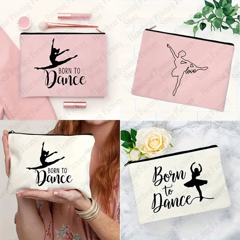 Born To Dance Pattern Makeup Bag Pouch - Neighborhood Dancewear