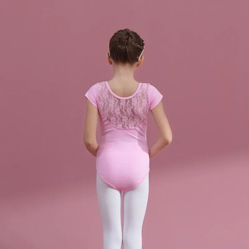 Girls Lace Long Sleeve Dance Leotard In Multiple Colors - Neighborhood Dancewear