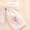 Ballet Shoes Embroidery Bow Hair Clip